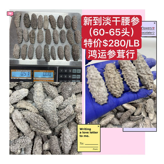 淡干腰参  (60-65 头） Dried Sea Cucumber