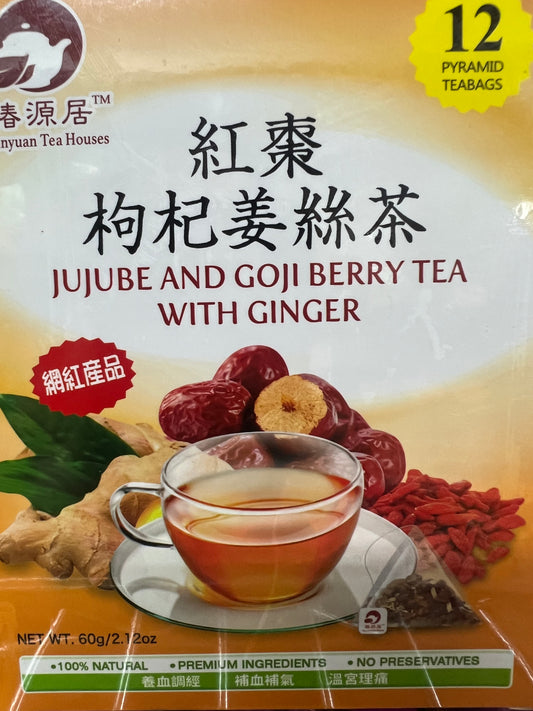 椿源居 红枣枸杞姜丝茶 JUJUBE AND GOJI BERRY TEA WITH GINGER